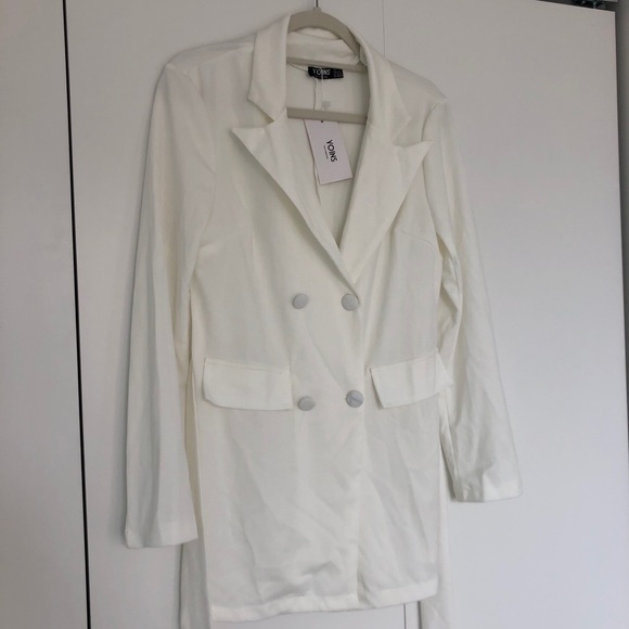 YOINS Belt Design Notch Collar Long Sleeves Blazer - Picture 3 of 6